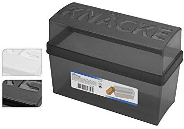 Vani Knäckebrotdose transparent Knäckebrot Knäckebrotbox Brotdose Brotkasten + gratis 1 Mikrofasertuch