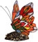 Bieye L30043 8-inches Butterfly Tiffany Style Stained Glass Accent Table Lamp, 9-inch Tall