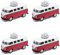 corpus delicti :: Christbaumschmuck aus Metall – die rollende Alternative zur Weihnachtskugel – kompatibel mit VW Bus T1 (4er Set rot)