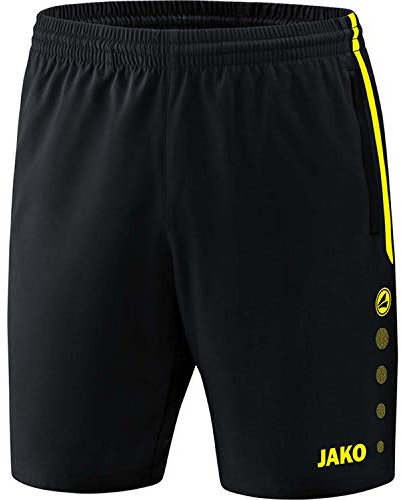 JAKO Kinder Shorts Competition 2.0, Schwarz/Neongelb, 128