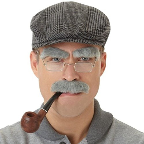Old Man Grey Eyebrows Moustache Set