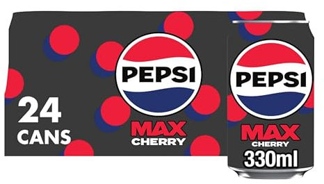 Pepsi Max Cherry No Sugar Cola Cans 24 x 330ml