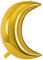 DekoHaus Folienballon Mond in Metallisches Gold 60 cm Luftballon Deko