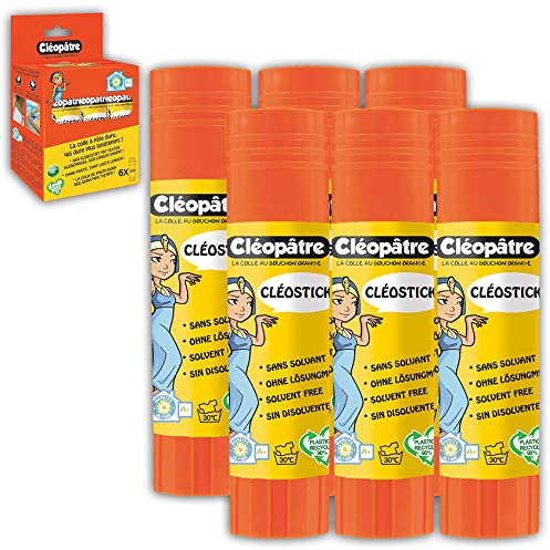 CLEOPATRE BA21X6 – Caja de CLEOSTICK barra pegamento blanco gr