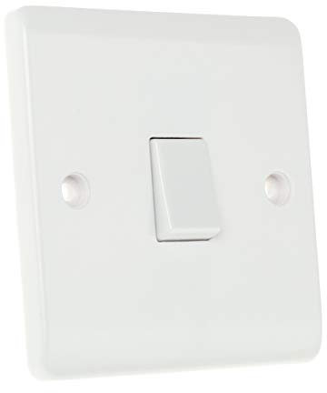 RS PRO Lichtschalter, Wand-Montage Wippschalter IP 20, 1-polig, 1-teilig, 2 Wege 10A, 250V Weiß