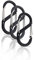 S-Karabiner groß – Karabinerhaken mit Doppelöffnung – Mini Karabiner Schlüsselanhänger – Carabiner Set – 3 Stück Schwarz (88 x 44 mm)