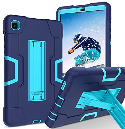 YINLAI Case for Samsung Galaxy Tab A7 Lite 8.7 Inch 2021 SM-T225 T220 Kickstand Heavy Duty Cover for Kids 3 in 1 Rugged Shockproof Protective Tablet Case for Samsung Galaxy Tab A7 Lite Blue