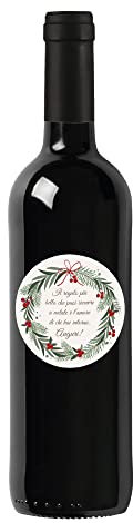 Bottiglia di vino rosso personalizzata IGT Toscana Rosso - Idea regalo esclusiva e originale per Natale! (Dedica)