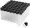 Lot de 50 flacons en verre transparent de 20 ml avec bouchon à vis et bouchons en plastique - Petites bouteilles en verre anti-fuite pour liquides, échantillons et petits objets