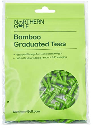 Northern Golf Graduated Bamboo Golf Tees (Lime 1 25 Tees)