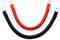 2 Pièces Câble de Batterie cable voiture batterie, 2AWG 30CM Câbles de Chargeur Batterie de Voiture 12v cable batterie 16mm2 souple avec Bornes à Anneau Fil de Cuivre pour Camion, Moto, RV, Marine