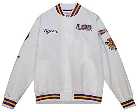 Mitchell & Ness NCAA Hometown LW Satin Jacket - Louisana State University, L