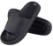 Solutra Badeschlappen Damen Herren Sommer, Rutschfeste Badelatschen Damen Cozy Slides, Wolkenschuhe Damen Weich Dicke Schlappen, Cosify Airfoot Hausschuhe für Innen und AußEn(38/39 EU,Schwarz)