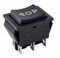 Wipptaster, TASTER ON/OFF/ON Momentan 16 A, 6 Pin 250 V~ (6V 9V 12V 24V 125V AC/DC) schwarz auch als Ersatz für den Rasenmäher