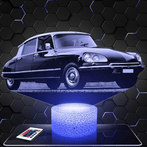 Nachttischlampe - Touch-Nachtlicht Auto DS 3D-LED-Lampe Illusion, Geschenkidee Weihnachten Geburtstag Junge und Mädchen Nachttischlampe Kinder- oder Erwachsenenzimmer
