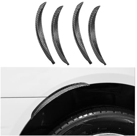 CGEAMDY Auto-Kotflügelverbreiterungen, Universal Mudguards Rad Fender, Reifen Augenbrauen Fender Trim Strip für Dekoration (4 Stück)
