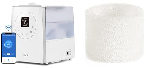 LEVOIT Luftbefeuchter, Smart 6L Top-Fill Warmer/Kalter Nebel mit Alexa & Luftbefeuchter Ersatzfilter Fängt feine Partikel im Wassertank auf