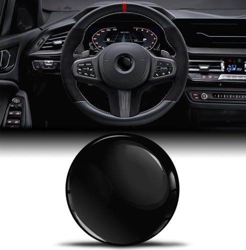 3D-Silikon-Aufkleber Kompatibel mit BMW 36131181082 Emblem Lenkrad 45mm Badge Zubehör Teile Abziehbilder Lenkrad Dekoration Schwarz V 28