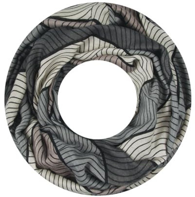 Majea Damen Loop Schal Schlauchschal Halstuch (880026) (grau 18)