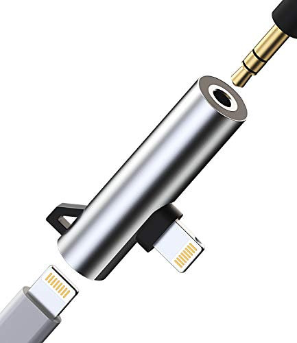 Lightning to 3.5mm Headphone Audio Jack Adapter(2in1)for iPhone 14 promax Aux Cable Earphone Splitter Charger Connector for Apple MFI Certification Charging Port Adaptor for iPad Accessories Converter