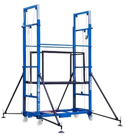 BGFYUSF Mobile Scaffolding Platform Folding Construction Ladder Automatic Electric Scaffold Lifting Machine， with Remote Control， Elevated Mobile Working Platform Lift，500KG 2M