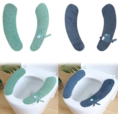 WC-Sitzbezug, Toilettensitzbezug Weich, Toilettensitzauflagen Waschbar, Wc Sitz Kissen Pads, Wc Sitzbezüge, Warm Toilettensitzbezug Plüsch, Wc Wärmer Pad, Wc Sitzwärmer Tuch, Für Badezimmer