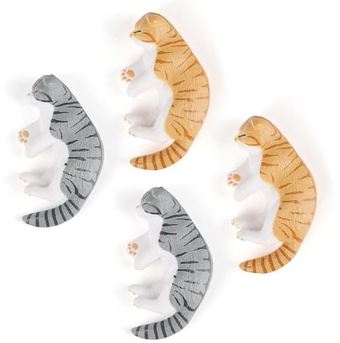 Cute Fridge Magnets,4Pcs Decorative Magnets for Fridge Funny Cat Magnets Cute Magnets for Fridge Kawaii Locker Magnets Funny Cute, Decoration for Kitchen,House,Office,Whiteboard
