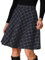 Allegra K Damen Ostern Plaids Vintage Tartan Elastische Taille Knielang A-Linie Rock, Marineblau, Klein