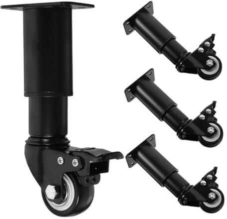 DOITOOL Lot De 4 roulettes Réglables pour Pieds De Meubles pour Table Basse Commode Armoire Canapé Lit
