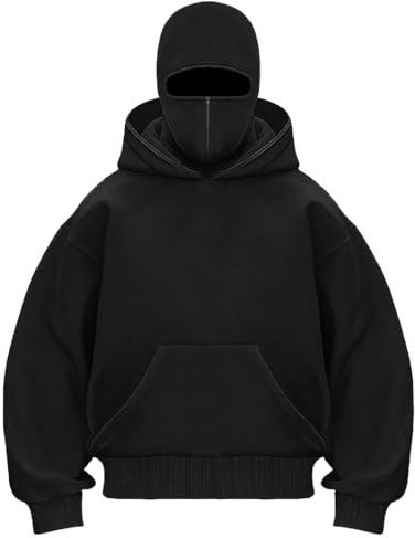 OLIPHEE Sweat à Capuche Homme Sweat Zippé Homme Veste Double Capuche Sweat Demi-Zip Poche Kangourou Veste Zippée Homme Veste Homme Hiver Cagoule Homme Hiver Sweat Polaire Hiver