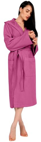 o-day Peignoir en Microfibre pour Homme et Femme, Fuchsia, L