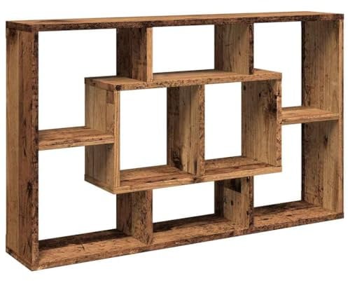 vidaXL Wandregal Altholz 85x16x52,5 cm Holzwerkstoff, Wandablage, schwebendes Regal, Ausstellungsregal, Schweberegal, Hängeregal, Regal, Bücherregal