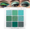 Lilbitty 9 Farben Grüner Avocado Farbige Helle Lidschatten Palette, Hochpigmentierte Matte Glitzernde Lidschatten Palette, Langanhaltend Wasserfest Mischbar