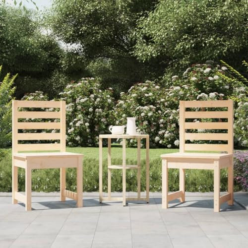 CINDERFUL Gartenstühle 2 STK. 50x48x91,5 cm Massivholz Kiefer,Hochwertige Gartenstühle aus massivem Kiefernholz perfekt für Entspannung und Genuss