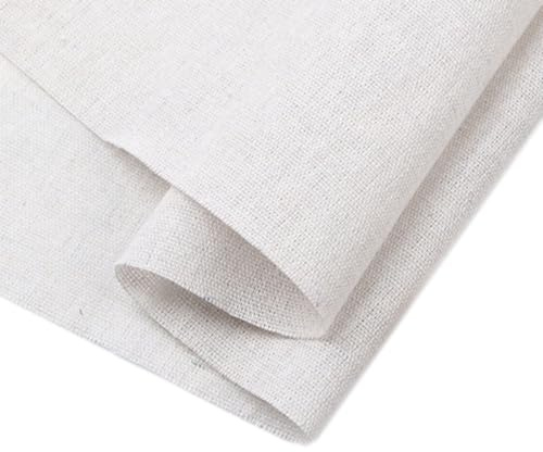 50cm x 150cm Naturleinengewebe Natur Leinen Nähstoff Meterware Embroidery Fabric Stickerei Dekostoffe Baumwoll und Leinenstoffe,für DIY Basteln Kleidungsstücken Tischdecke Dekoration,beige grau