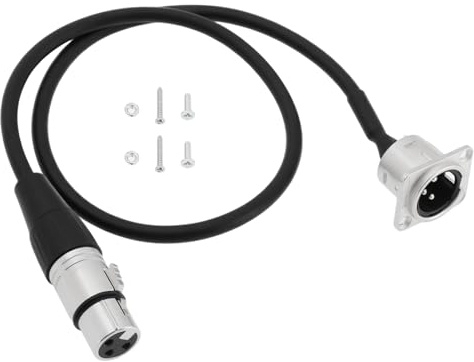 VGOL Panel de Conexión XLR Montaje en Panel Sin Soldadura para Caja de Escenario Conector XLR Macho Montable A Conector XLR Hembra