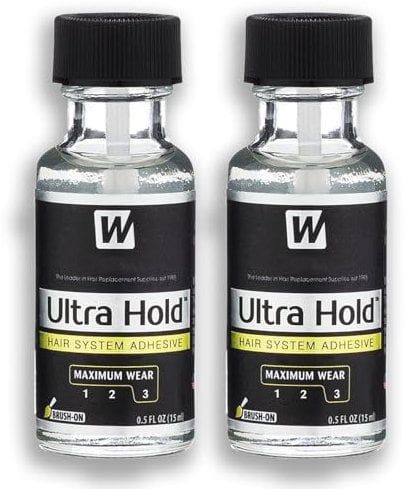 Wig Glue, Lace Glue for Wigs & Hair Bonding Glues, Strong Hold Invisible Adhesive Hair Solution, Waterproof & Latex-Free, For Lace Front Wigs, Hairpieces Systems & Extensions (2 PCS)