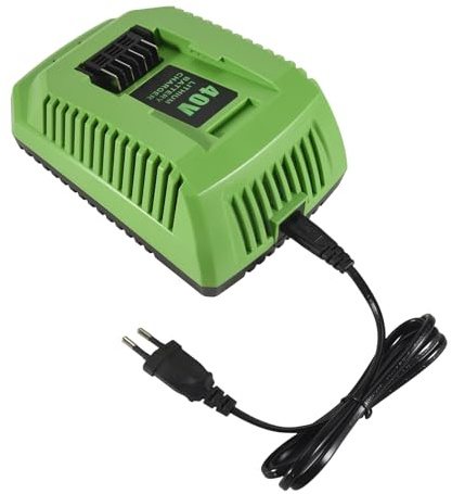 Wadakada 40V Lithium Batterie LadegeräT für GreenWorks 29482 G-MAX 40V Li-Ion Batterie 29472 29482 29652 G40825 EU Stecker