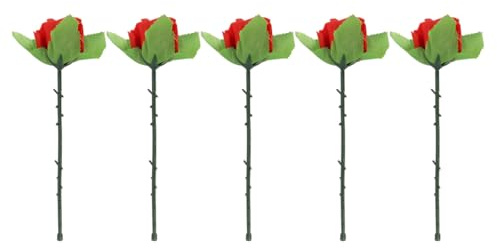 Gutol 5 Stücke Faltbare Rose Erscheinen Rose Zaubertricks Seide Zu Blume Zauberer Nahaufnahme Street Gimmick Requisiten Mentalismus Lustige