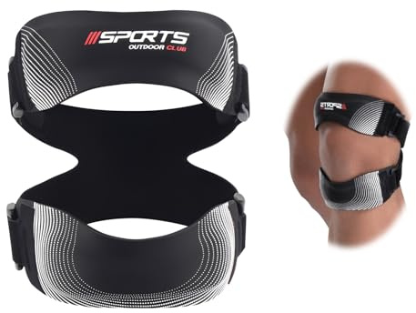 BDEPSTR Rodillera Deportiva con 2 Correas Ajustables - 3D Protección para Menisco y Ligamentos - Respirable para Artritis y Desgarro - Ideal para Hombre y Mujer