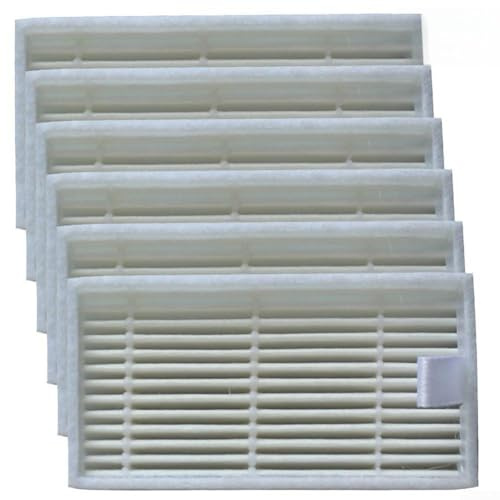 Filtro, filtros de vacío, paquete de 6 piezas compatibles con SilverCrest para robot aspirador SSR 3000 A1