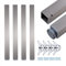 sossai® exklusiv - Tischbeine aus Aluminium | höhenverstellbar | Tischfüße TBE | Ausführung: Edelstahl, gebürstet, Vierkant Profil 6x6 cm | Set: 4 Stück | Höhe: 71 cm (710 mm), einstellbar + 2 cm