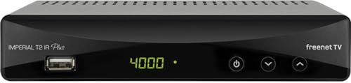 Digitalbox 77-560-00 Imperial T 2 IR Plus DVB-T2 HD Receiver mit Irdeto Entschlüsselung (Freenet TV, H.265/HEVC, PVR Ready, HDMI, SCART, USB, LAN) schwarz