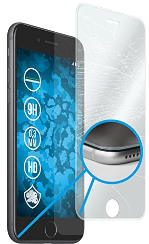 PhoneNatic 1er-Pack Glas-Folie klar Full-Screen mit Silikonrahmen klar kompatibel mit Apple iPhone 7 Plus / 8 Plus - Schutzglas für iPhone 7 Plus / 8 Plus
