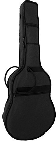 MSA GITARRENTASCHE FÜR KONZERTGITARREN - RUCKSACKGARNITUR - SCHWARZ - 450 NYLONSTOFF - REIßVERSCHLUSS - VERS.GRÖßEN + GITARRENGURT (Tasche 76 für 3/4 Gitarren)