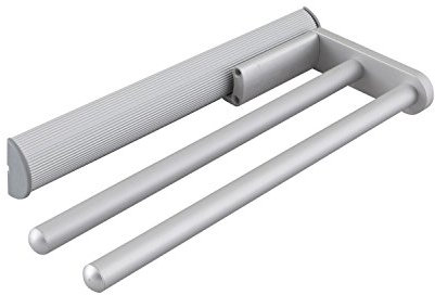 OBF 03 0412 47 Natur eloxiert Grimme Eris Geschirrtuchhalter (Handtuchhalter) ausziehbar 2-armig für die Küche, ET 300mm Aluminium, Länge 290 mm