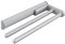 OBF 03 0412 47 Natur eloxiert Grimme Eris Geschirrtuchhalter (Handtuchhalter) ausziehbar 2-armig für die Küche, ET 300mm Aluminium, Länge 290 mm