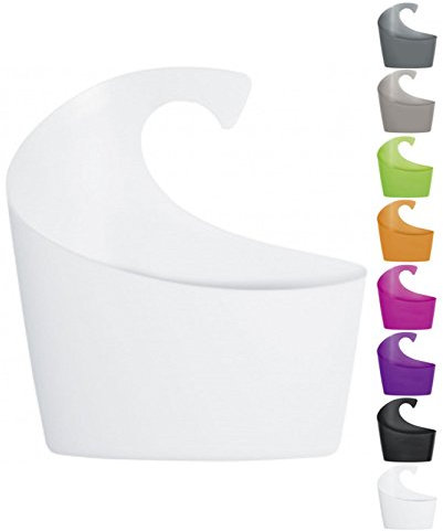 Spirella Duschkorb Sydney mit Haken zum einhängen, kombinierbares Duschregal 30,5 x 27,5 x 10 cm Weiß