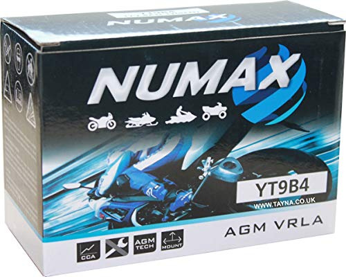 Batterie Numax AGM SLA scellée YT9B-4 12 V 8 AH 120 AMPS EN