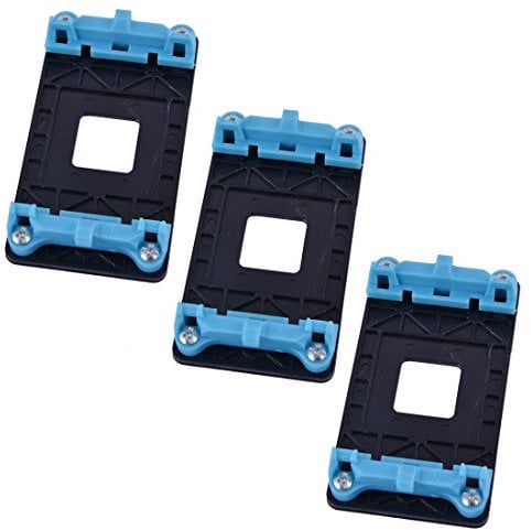 sourcing map Plastic CPU Fan Bracket Base Blue 3pcs for AMD AM2 AM2+ AM3 AM3+ FM1 socket